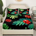 thumbnail image 2 of Queen Size Fitted Sheet With 2 Pillowcases, Cartoon Ladybug Bed Sheets Summer Spring Red Animal Ladybugs Soft Bedding Set For Kids And Adults Bedroom Bed Decor（No Top Sheet）, 2 of 5