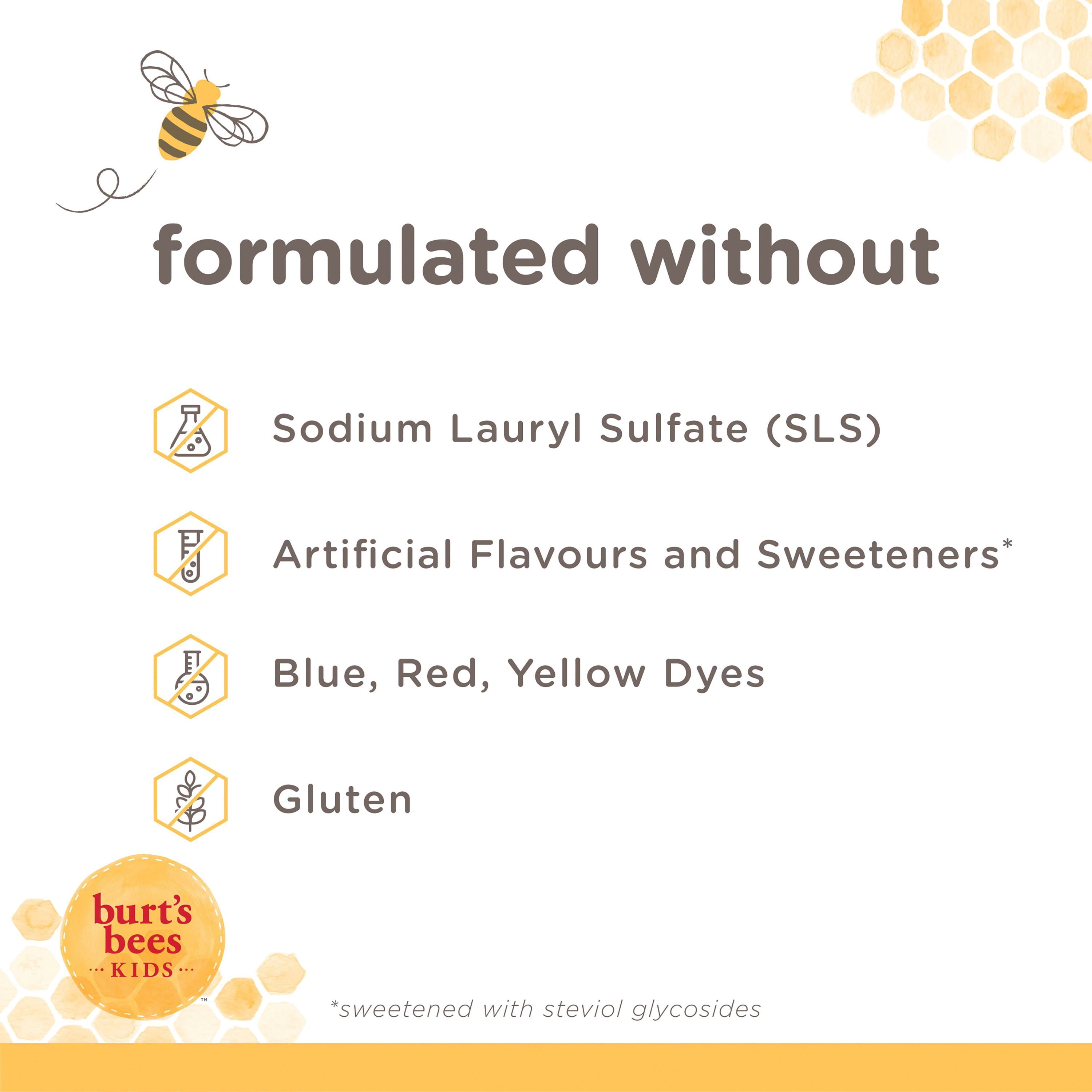 Burt's Bees Dentifrice pour Enfants, Sans Fluorure, Fusion Fruitée95ml