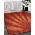 thumbnail image 3 of Ahgly Company Tapis d'Intérieur Rectangulaire Transitionnel Orange Rouge Orange Lavable à la Machine, 6 Pieds x 9 Pieds, 3 of 7