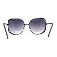 thumbnail image 2 of Womens Oversize Jewel Metal Rim Butterfly Designer Sunglasses Black Smoke, 2 of 4