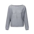 thumbnail image 2 of Innerwin Chandail d'Hiver Chaud pour Femmes Chandail de Détente Couleur Unie Thermique Gris G, 2 of 6