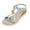 Silver, variant on Womens Wide Wedges Heels Width Platform Low Wedge Heels Open Toe Non Slip Casual Ankle Strap Dressy Slide Shoes for Summer Vacation Silver Size 9