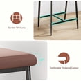 thumbnail image 2 of OUYAWEI 2PC Counter Height Bar Stools With Arms,26Inch UpholsteRed Bar Stools With Back,Wider Seat,Modern Bar Stools Set With Footrest for Kitchen Island,Counter Bar,Easy Assembly,Brown, 2 of 6