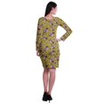thumbnail image 3 of Moomaya Womens Full Sleeve Printed Midi Length Printed Bodycon Dress, 3 of 6