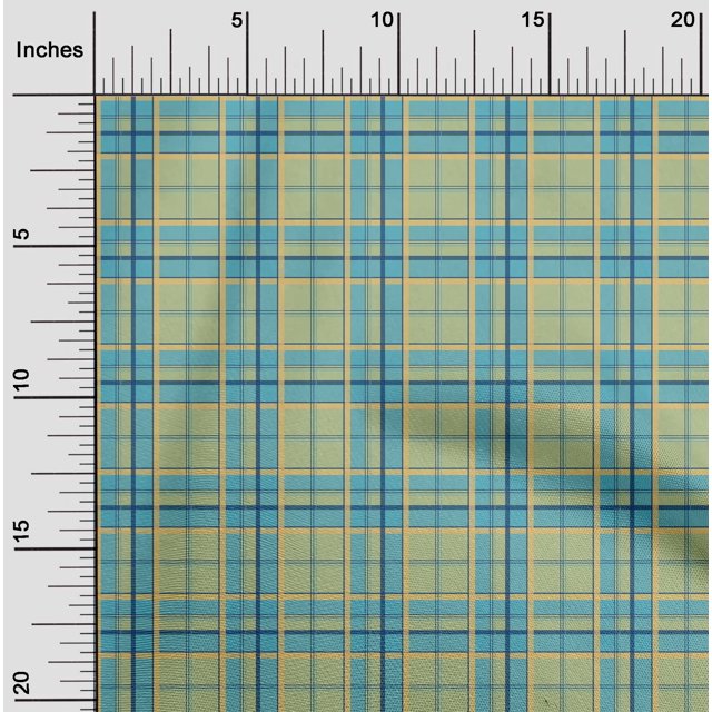oneOone Cotton Silk Fabric Madras Check Printed Craft Fabric BTY 42 Inch Wide