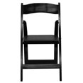 thumbnail image 2 of HERCULES Series Black Wood Folding Chair with Vinyl Padded Seat, 2 of 8