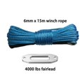 thumbnail image 4 of 6mm*15m With 4000lbs Fairlead ATV Winch Line,Off Road Rope,Synthetic Winch Rope 6mm,Boat Winch Cable,UTV Winch Accessaries ,Easy to Use, 4 of 5