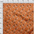 thumbnail image 3 of oneOone Silk Tabby Orange Fabric Tropical Sewing Material Print Fabric By The Yard 42 Inch Wide, 3 of 5