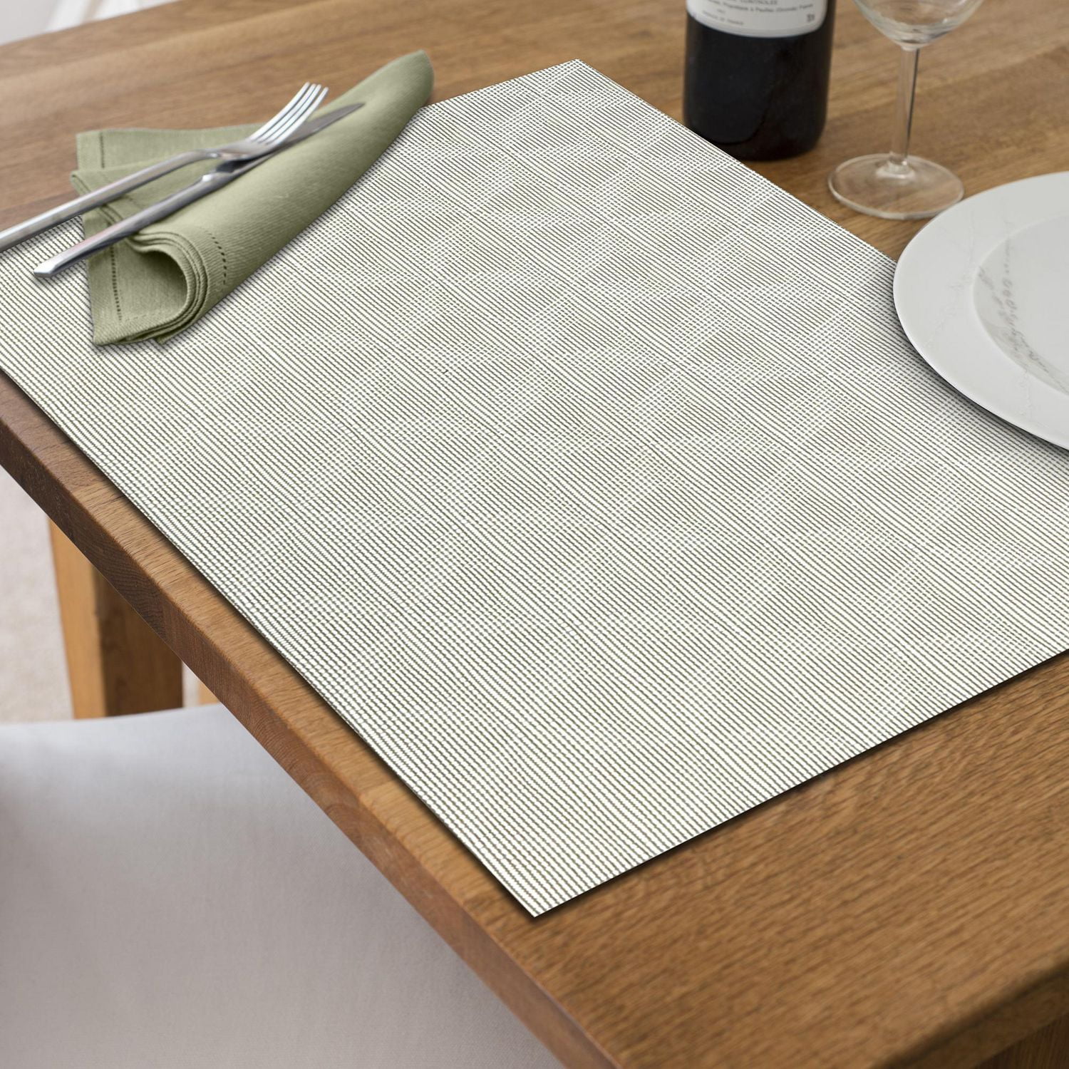 IH Casa Decor Vinyl Placemat Wind Moulin Green - Ensemble De 12