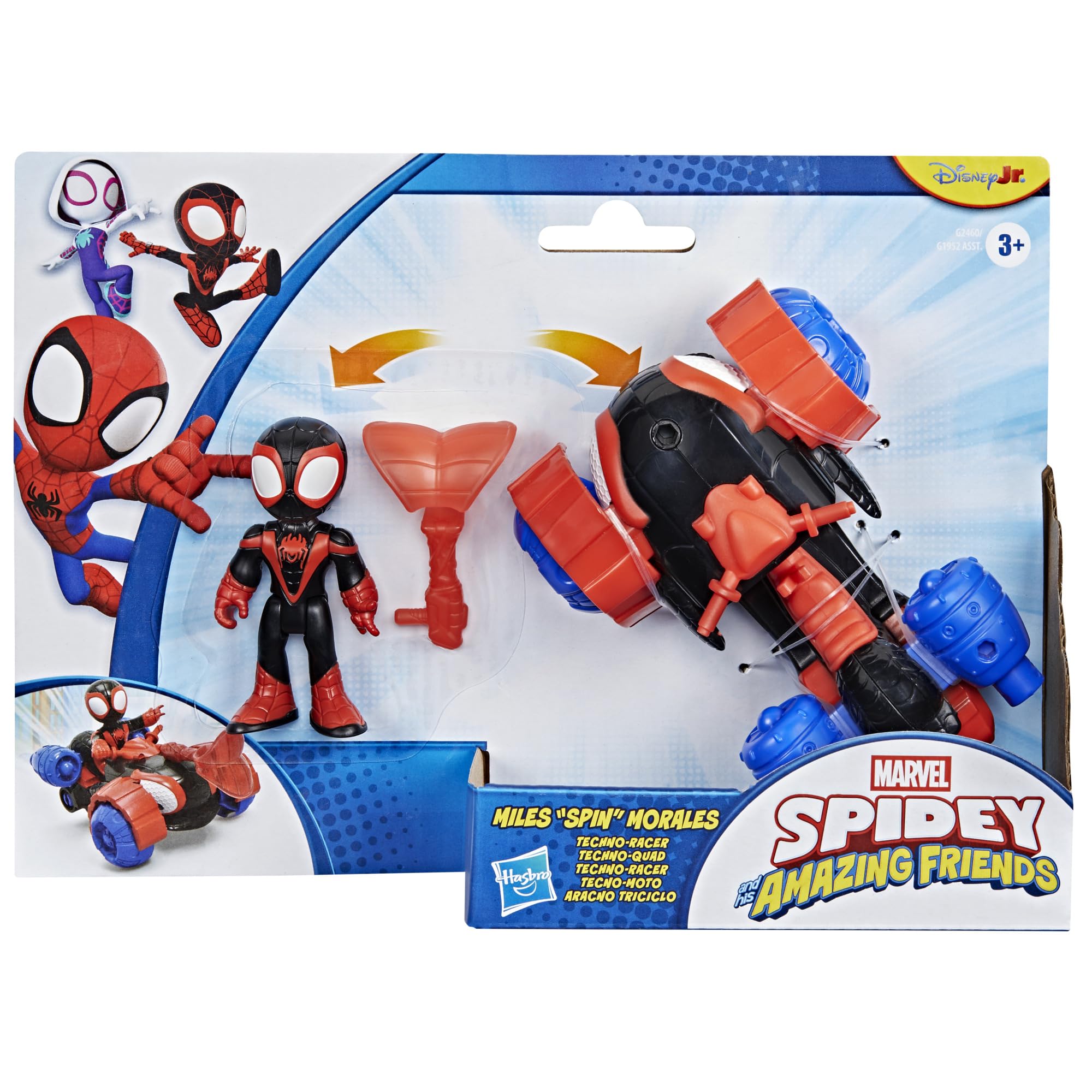 Marvel Spidey et ses Amis Extraordinaires, véhicule Techno-Quad et figurine Miles « Spin » Morales