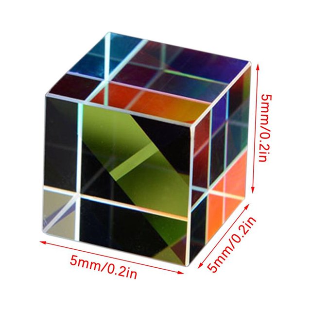 Chromatic Mirror Beamsplitter Optical Glass Mirror Dispersion Hexagonal Cube