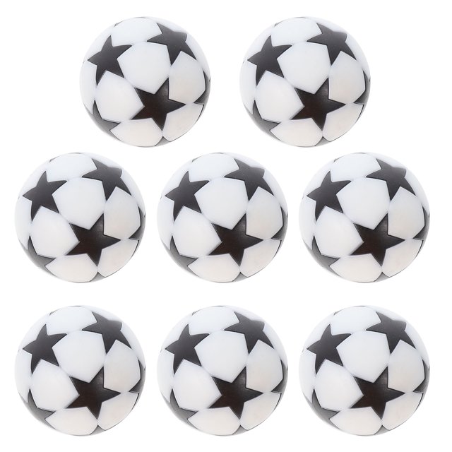8Pcs Black White Five-star Table Small Football Desktop Football Machine Soccer Toys