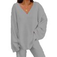 thumbnail image 3 of LUXUR Ensemble de Pyjama Sport Épais en Polaire pour Femmes Gris Clair S, 3 of 3
