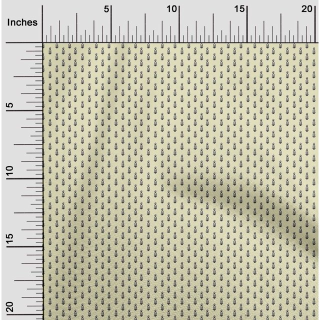 oneOone Tissu Popeline de Coton Tissu à Imprimé Floral en Blocs BTY 56 Pouces de Large