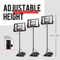 thumbnail image 2 of Costway Système de Panier de Basketball Portable à Hauteur Réglable, Roues Arrière Incassables, 2 Filets, 2 of 8
