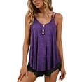 thumbnail image 3 of Sentmoon Haut pour Femmes T-Shirt Femmes Camisole à Col Rond Plissée Mode Couleur Unie Tendance pour l'Été & Temps Chaud m, 3 of 7