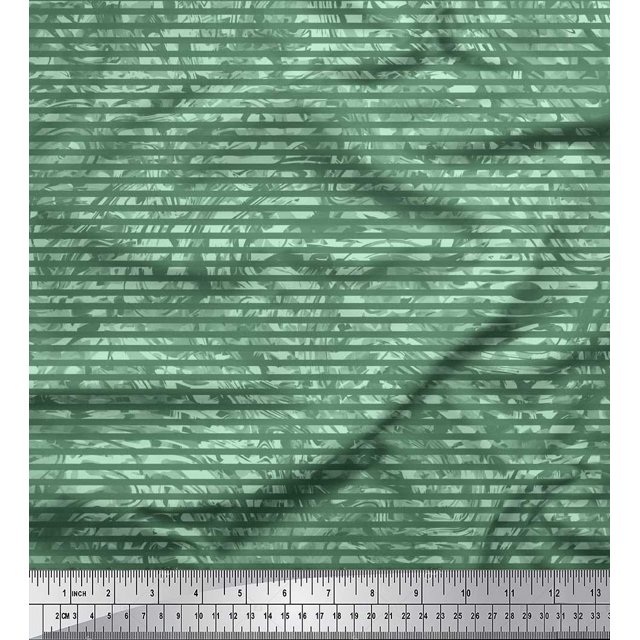 Soimoi Rayon Fabric Camouflage Texture & Vertical Stripe Fabric Prints by Yard 56 Inch Wide