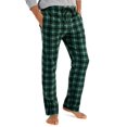 thumbnail image 1 of Hanes Mens Micro Fleece Pant, 4XL, Green Plaid F22, 1 of 1