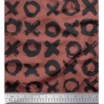 thumbnail image 1 of Soimoi Brown Cotton Poplin Fabric Circle & Cross Geometric Decor Fabric Printed Yard 56 Inch Wide, 1 of 4