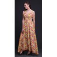 thumbnail image 3 of Bimba Floral Women Summer Printed V Neck Long MaxiDressHoliday Resort Wear-Large, 3 of 6
