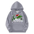 thumbnail image 4 of Girls Long Sleeve Tops, Pullover Sweatshirt with Crewneck and Pocket, 4 of 9