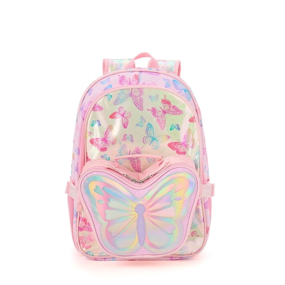 BUTTERFLY BACKPACK AND SHAPED LUNCHBOX SET