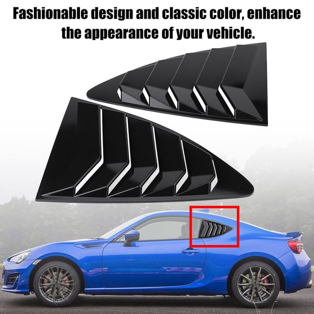 Vent Cover Trim, Widely Used Durability Rear Window 1 Pair Window Louver Side Window Scoop Cover Cover Trim For Car Exterior For Car Lovers