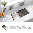 thumbnail image 2 of 32 Inch KABCO 16 Gauge Large Deep Modern Single Bowl Undermount Stainless Steel Workstation Kitchen Sink Work Station Sink Combo, 2 of 4