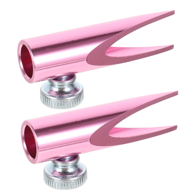 OUNONA 2Pcs Travel Pink Eyebrow Pencil Sharpener Easy Use Dual Slot Cosmetic Pencil Sharpener