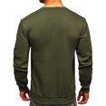 thumbnail image 4 of Veste en Molleton pour Hommes Chandail à Manches Longues pour Hommes Col Rond Chandail Uni Chandail à Enfiler Chandail Chaud en Molleton Hauts, 4 of 7