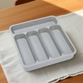 thumbnail image 4 of Chmadoxn Closet Organizers and Storage, Five Compartment Kitchen Drawer Organizer Expandable Cutlery Storage Box Compartmentalized Knife Fork And Chopstick Organizer Plastic Cutlery Storage Box, 4 of 6