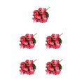 thumbnail image 2 of Decodeary Realistic Appearance Flower Decoration For Low Maintenance Garden Easy To Clean Cloth Decorations Fake Plants Flowers JH1244 Bright red 5Set, 2 of 6