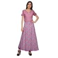 thumbnail image 2 of Moomaya Jupe Longue en Rayonne Imprimée pour Femmes Grande Taille Jupe Maxi à Taille Nouée, 2 of 6