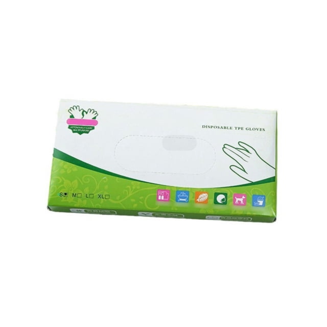 Relocy Tools, Hot Sale! 66G Plastic Gloves 100Pcs Disposable Gloves in Box Hand Protection Equipment 1 Box of Disposable Gloves Hand Protection Equipment Clear One Size Clearance