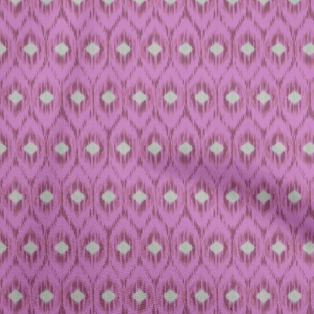 oneOone Viscose Jersey Pink Fabric Ikat Craft Projects Decor Fabric Printed By The Yard 60 Inch Wide