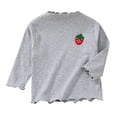 thumbnail image 2 of Cowsor Girls Soft Ribbed Peter Pan Collar Bow T-Shirt Sweet and Ribbed Knit Casua Cute Tops, 2 of 3