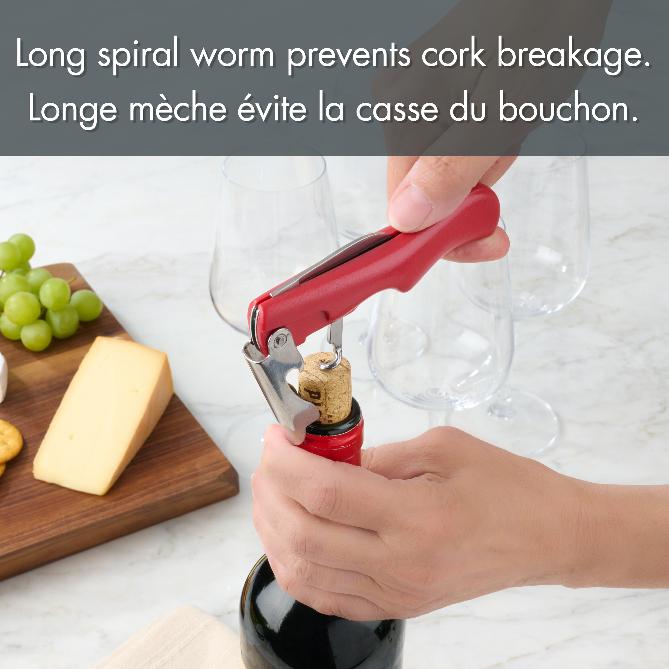 Tire-bouchon de sommelier Holiday Time, Rouge