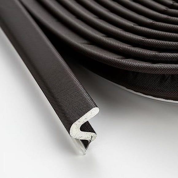 Weather Stripping Door Seal Strip Soundproof "Q" Foam Weather Stripping for Door Frame, Exterior Door Weather Stripping for Large Gap, Easy to Install(Brown, 21FT) Brown 21FT Brown 21FT