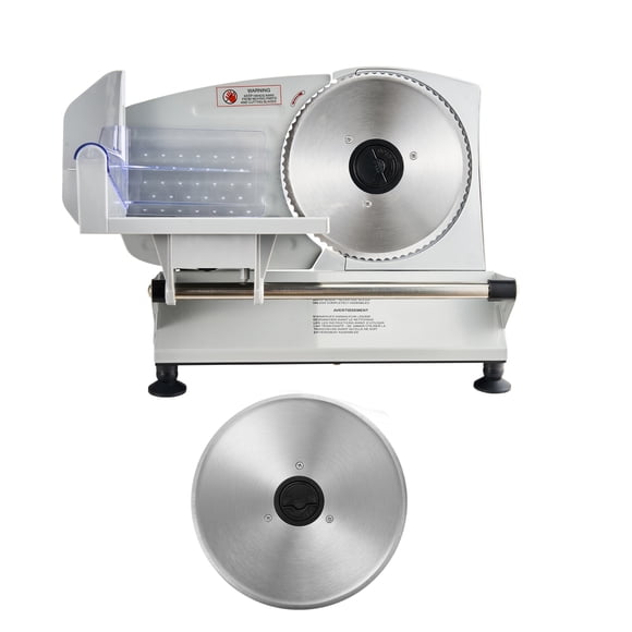 KFFKFF Meat Slicer, 6.7 inch 150W Electric Deli Slicer Machine with two SUS420 Blades,  0-0.6 inch Adjustable Thickness, ETL Certified Home Food-Slicer, ETL Approved