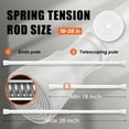 thumbnail image 3 of HLONK 2 Pack Curtain Rod Adjustable 24-43 Inches，5/8” Diameter， White，Small Short Expandable Spring Loaded Tension Rods For Window  Bathroom  Cupboard Kitchen, 3 of 6