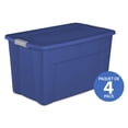 thumbnail image 1 of Sterilite 132L Latch Tote, Blue- 4 PK, 1 of 7