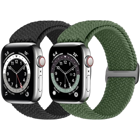 Braided Solo Loop Sport Bands Compatible for Watch Bands 38mm 40mm 42mm 44mm Soft Stretchy Wristband Women Men Elastic Strap Compatible for iWatch Series 7/6/SE/5/4/3/2/1