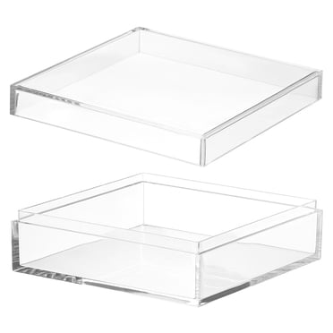 Uxcell Boîte en Acrylique avec Couvercle, Boîtes d'Exposition en Acrylique Transparentes Contenants Cubes Carrés en Plastique Organisateur de Rangement 4.33"x4.33"x1.57 Pouces