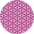 thumbnail image 1 of Ahgly Tapis Rond Lavable en Machine Intérieur Transitionnel Rose Profond, 3 Pieds Rond, 1 of 7