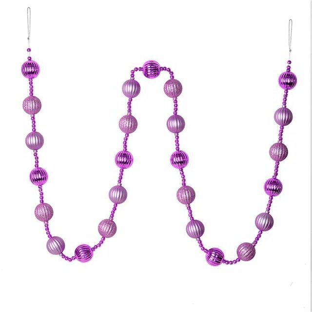 Vickerman M183569 Guirlande à Rayures Orchidée 6 Pieds