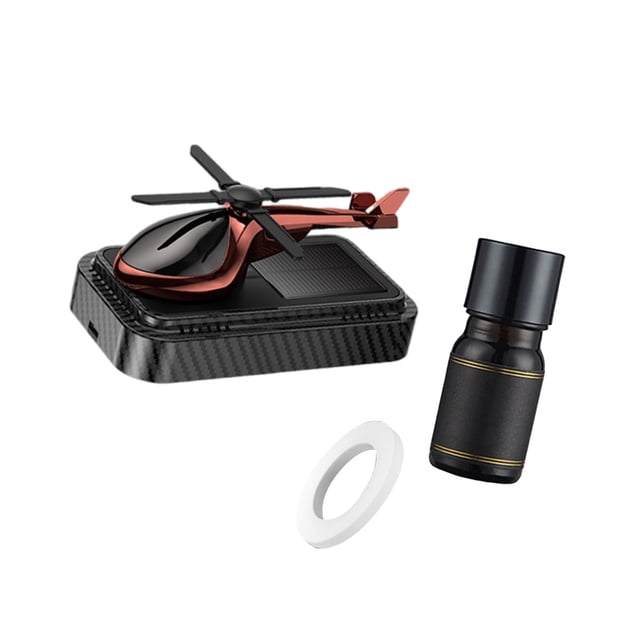 Maoww Solar Airplane Aroma Diffusers Ornament Mute Essential Universal Diffusers Oil Red 11x6x5.7cm