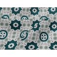 thumbnail image 4 of oneOone Viscose Jersey Dark Teal Blue Fabric Geometric Block Sewing Craft Projects Fabric Prints By Yard 60 Inch Wide, 4 of 5