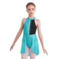 thumbnail image 1 of Runhomal Robe de Danse Ballet Sans Manches pour Filles Enfants, Tenue de Danse Gymnastique Vert&Noir 6, 1 of 7