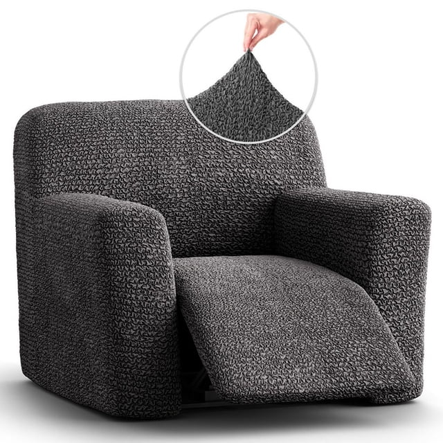 CHOK 2024 Housse pour Causeuse Inclinable - Gris Pâle Uni - Housse pour Fauteuil Inclinable 2 Places