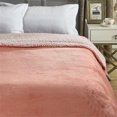 thumbnail image 4 of Cozy Tyme B173-20BHQ-UE Couverture en Flanelle Réversible Sherpa 90 x 90 Po, Blush, 4 of 7